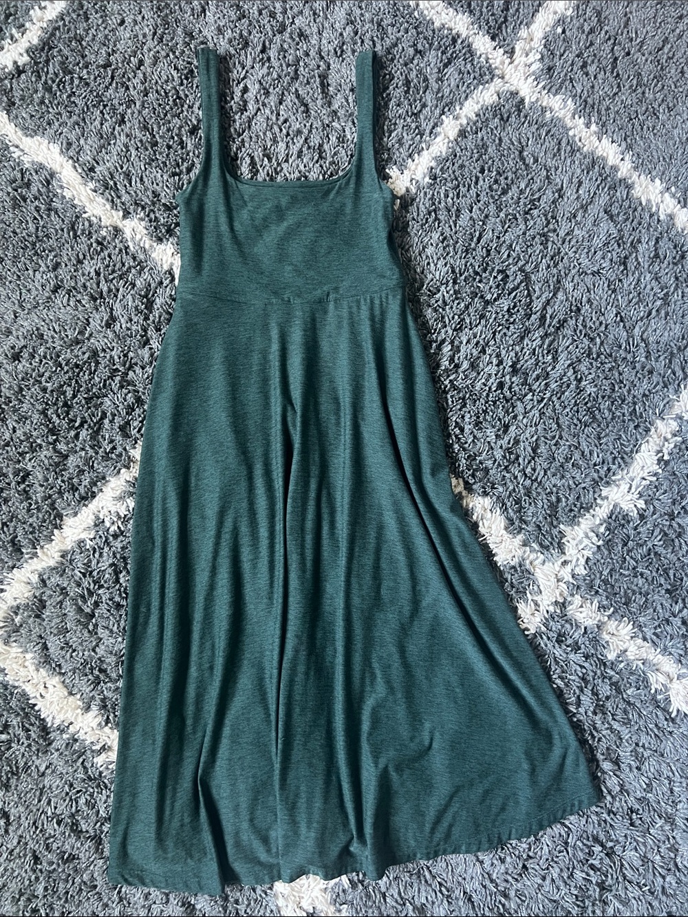Featherweight At The Ready Square Neck Midi Dress